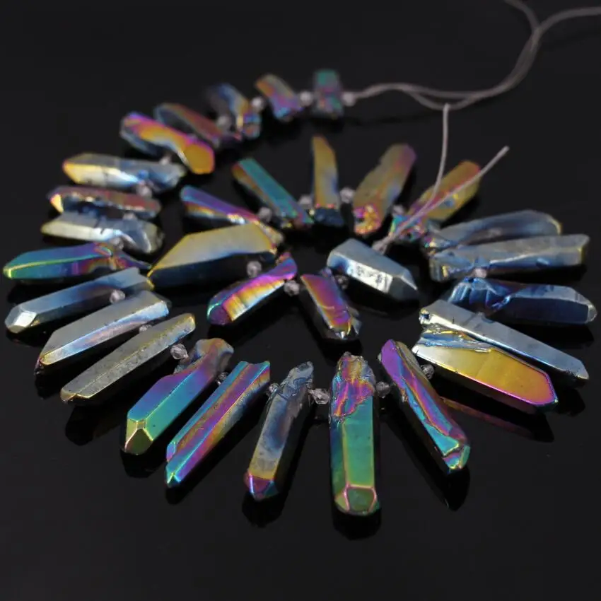 Бусины подвески из сплава радуги и титана 15 5 дюйма|pendant beads|beads beadsquartz titanium |