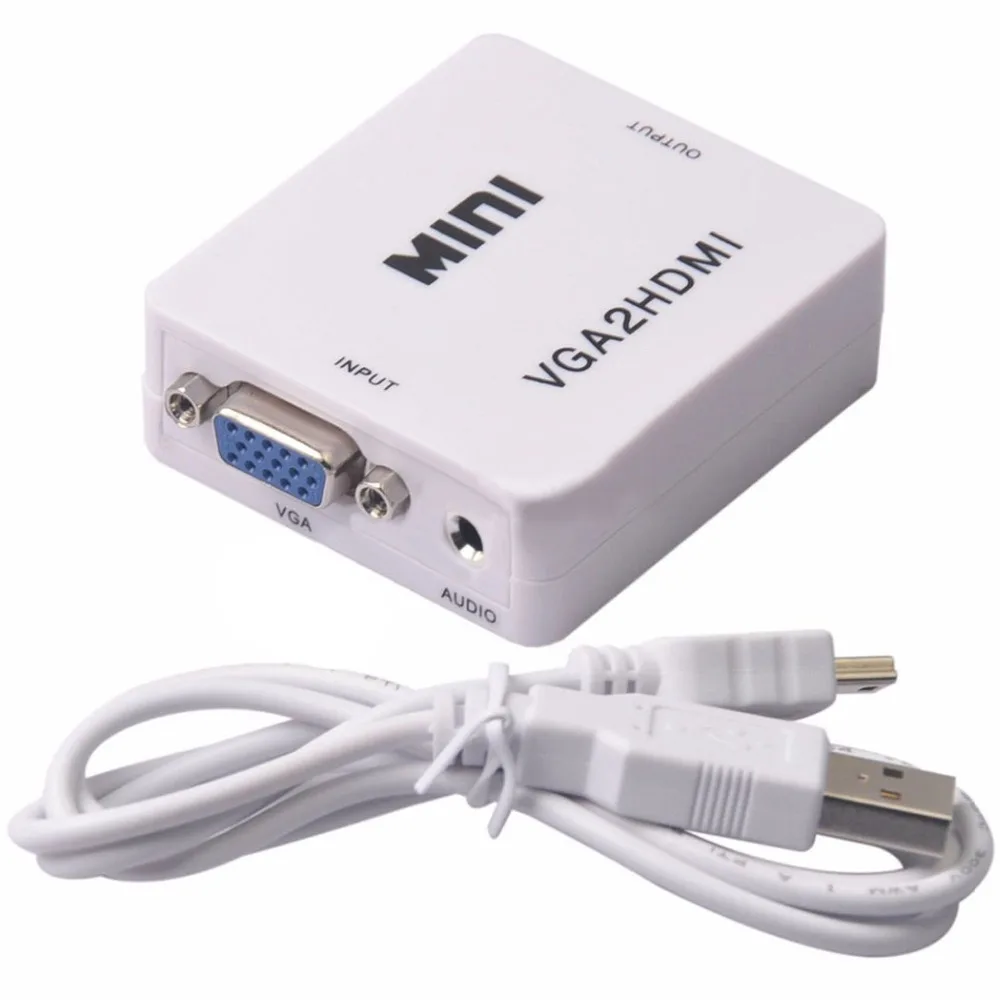 

Новый преобразователь 1080P Full HD адаптер VGA аудио в HDMI видео для ПК ТВ DVD