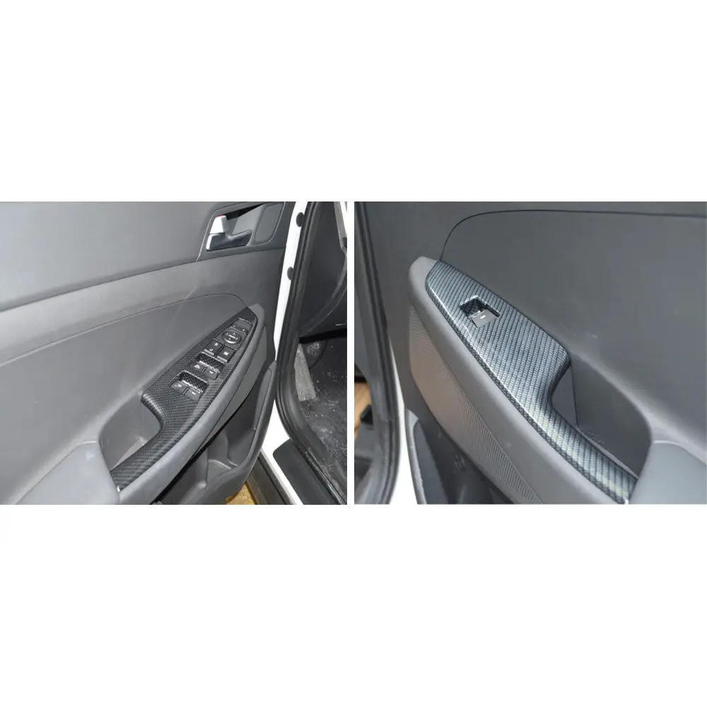 4 шт./компл. Авто углеродное волокно стиль накладка на внутреннюю дверную ручку