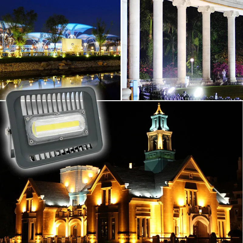 Светодиодный COB прожектор 30 Вт 50 100 IP65 AC 220 В Smart IC Точечный светильник напольный