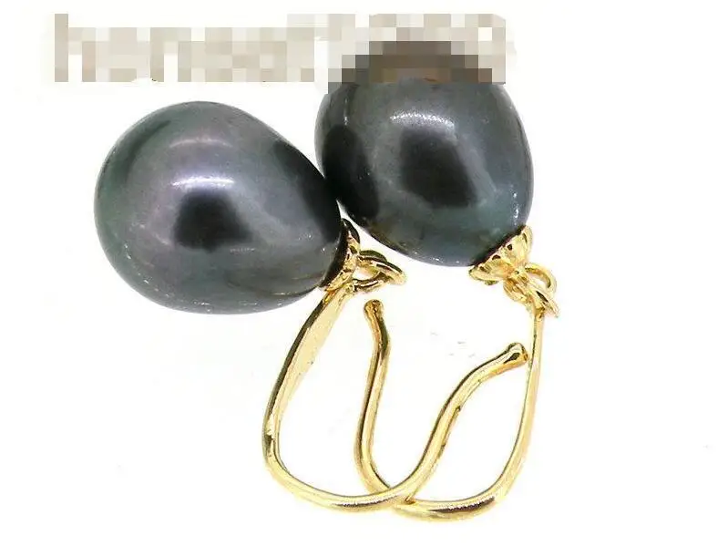 DYY Бесплатная Доставка&gt&gt&gt&gt Подлинная 10*11 мм AAA + павлин черный drop south sea pearl