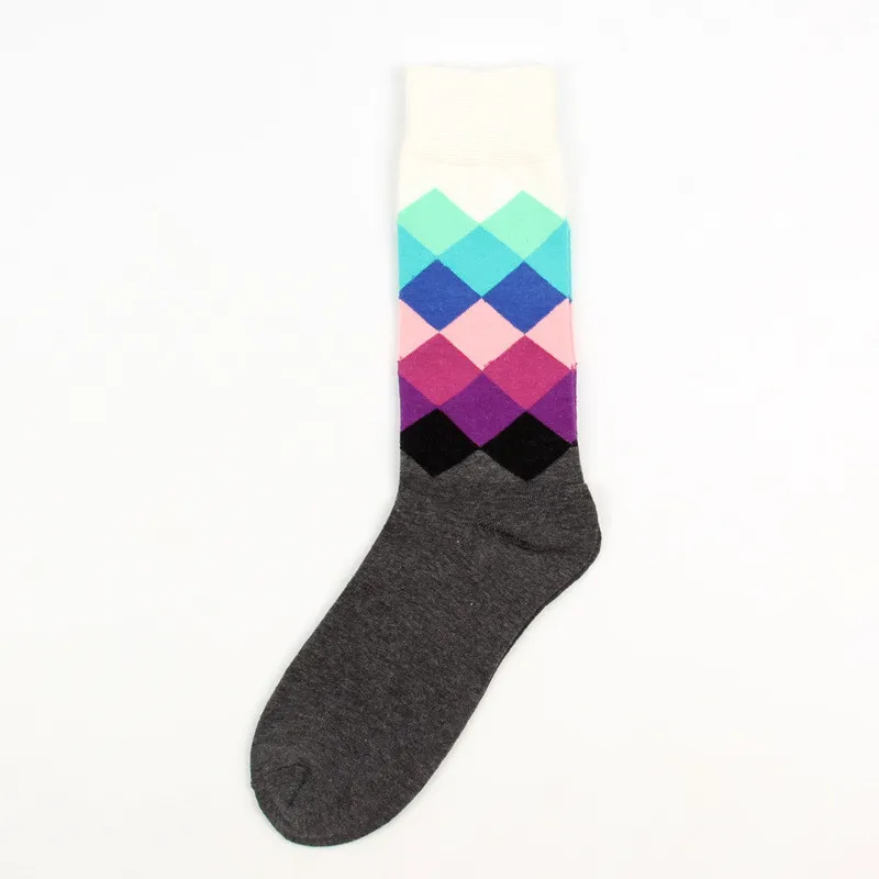 Бренд Happy Socks Harajuku стиль Мужские градиентный цветной носок Новинка Британский мужские Гольфы бизнес носки без пятки