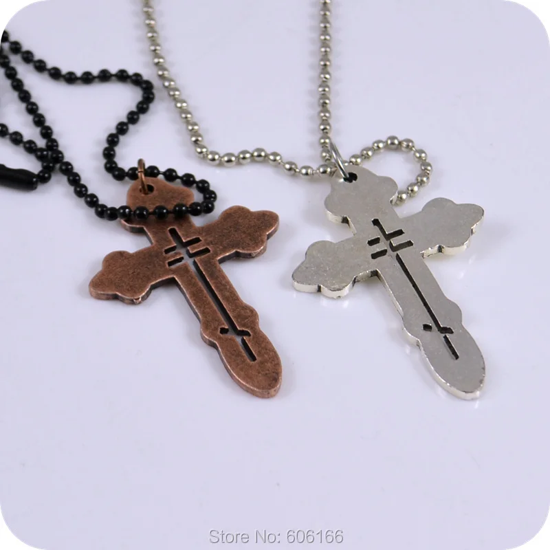 Новый ортодоксальный крест ожерелье из сплава с подвеской и шариками модные