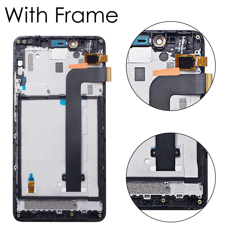 Оригинальный 5 "дисплей для XIAOMI Redmi Note 2 LCD сенсорный экран с рамкой дигитайзер