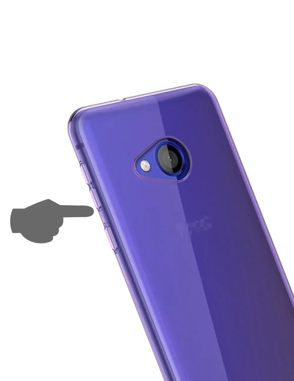 Ультратонкий прозрачный силиконовый мягкий ТПУ защитный чехол для HTC D12 + D12S D10 Plus