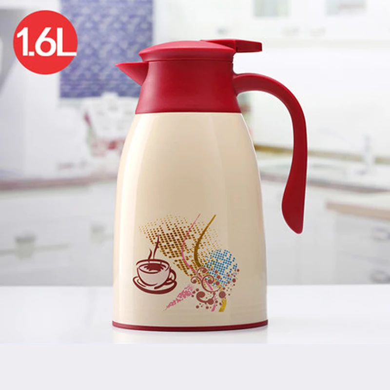 Стеклянный долговечный вакуумный термос с двойными стенками чайник л чай кофе