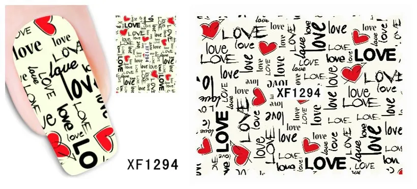 Fashion Japan Style 3D Design DIY Watermark Colorful LOVE Nail Art Sticker Water Transfer Adesivo De Unha Atacado Foil | Красота и