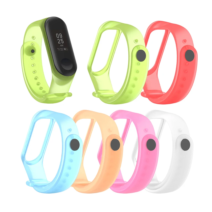 Прозрачный силиконовый ремешок для оригинального смарт-браслета Xiaomi Mi Band 3