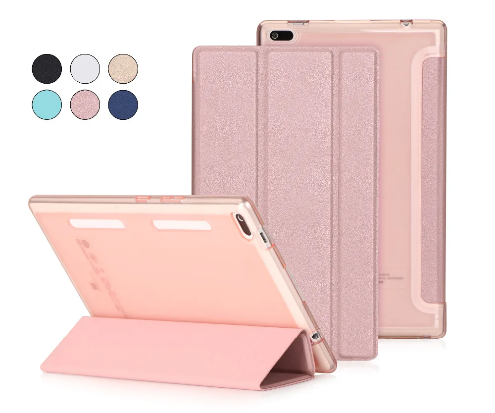 Супер тонкий легкий 3 сложения Folio Stand PU кожаный чехол Магнит умный для Lenovo Tab4 8