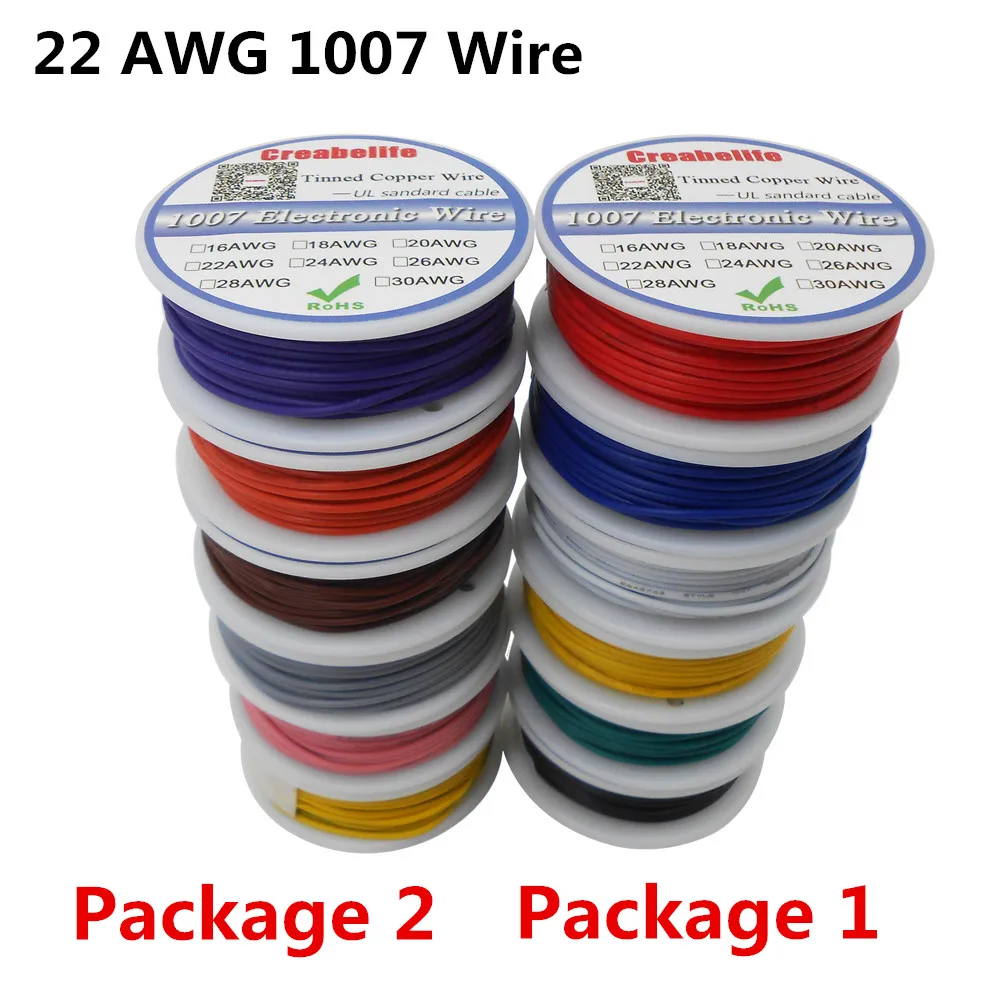 48 м UL 1007 22AWG 6 цветов смешанпосылка 1 или посылка 2 шпули Электрический провод