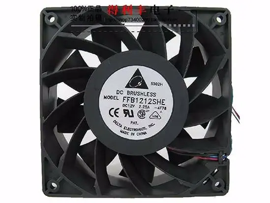 3-проводной серверный охлаждающий вентилятор Delta Electronics FFB1212SHE 4F78 DC 12 В 120 А 120x38 мм
