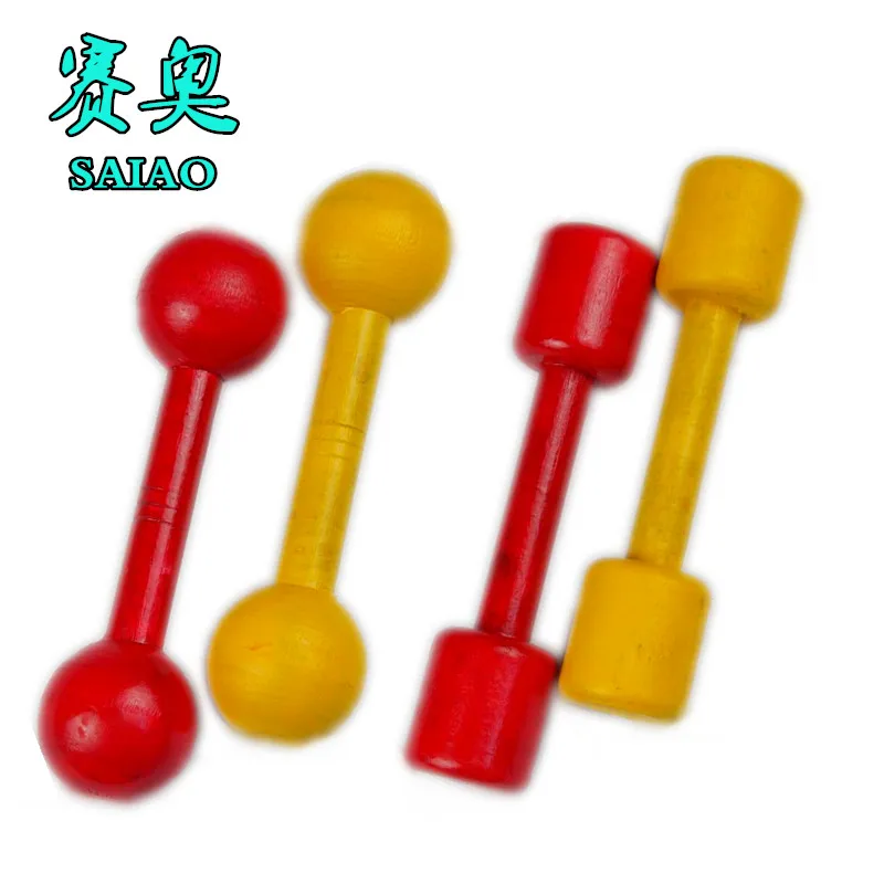 Детский сад Утренние упражнения гантели зеленые деревянные детские маленькие