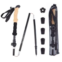 ultralight adjustable walking sticks telescopic trekking hiking poles climbing skiing trekking collapsible pole