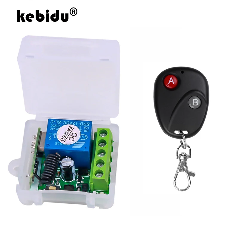 Kebidu Высокое качество AC 220V 10A 1CH RF 433MHz беспроводной пульт дистанционного управления переключатель приемник+ передатчик Комплект