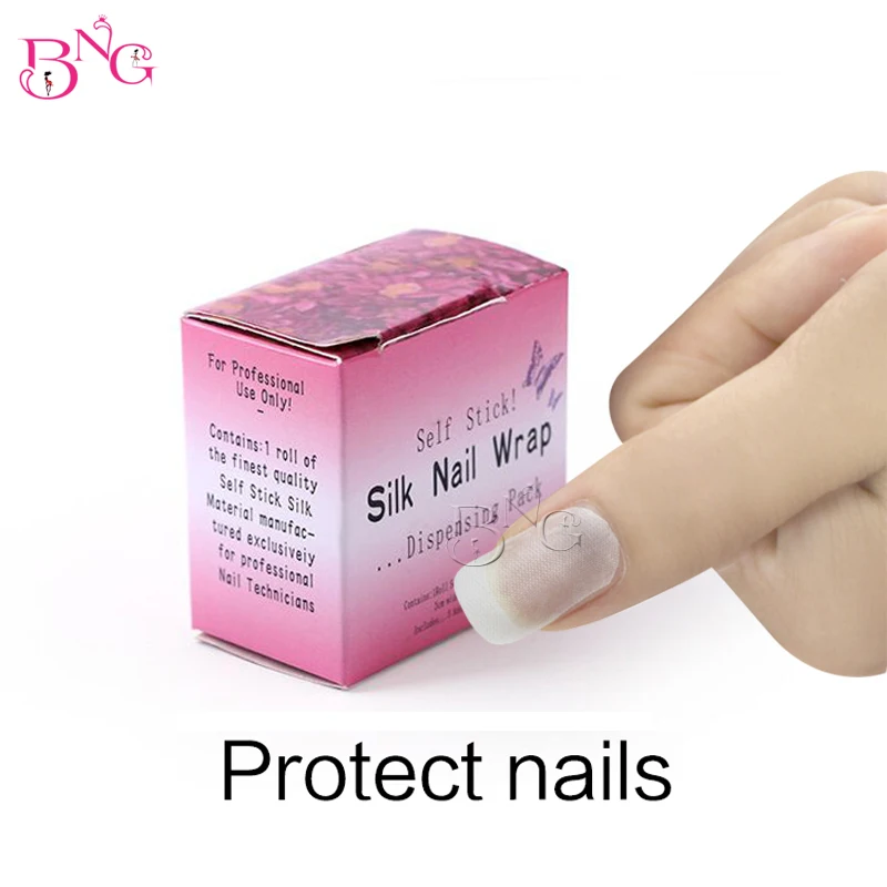 1 коробка для ухода за ногтями стекловолокно ногтей шелковая обертка сервис гель