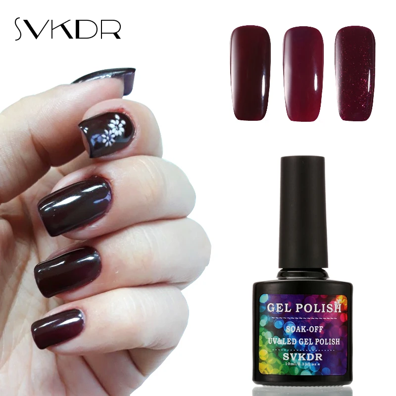 SVKDR 10 мл отмачиваемый УФ гель для ногтей серия кофе Цветной Гель лак Светодиодный
