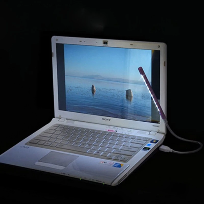 Мини 10 светодиодный s USB светодиодный ночник гибкий металлический стержень лампа для чтения книг светильник портативный Настольный светильник для ноутбука PC power Bank светильник