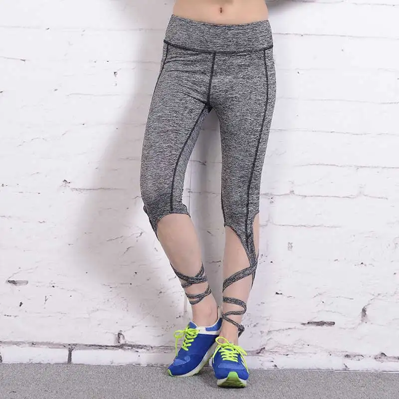 Женские спортивные штаны для спортзала упражнения йоги черные леггинсы фитнеса