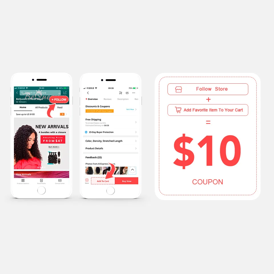 BeQueen перуанские прямые волнистые длинные пучки волос 100% необработанные