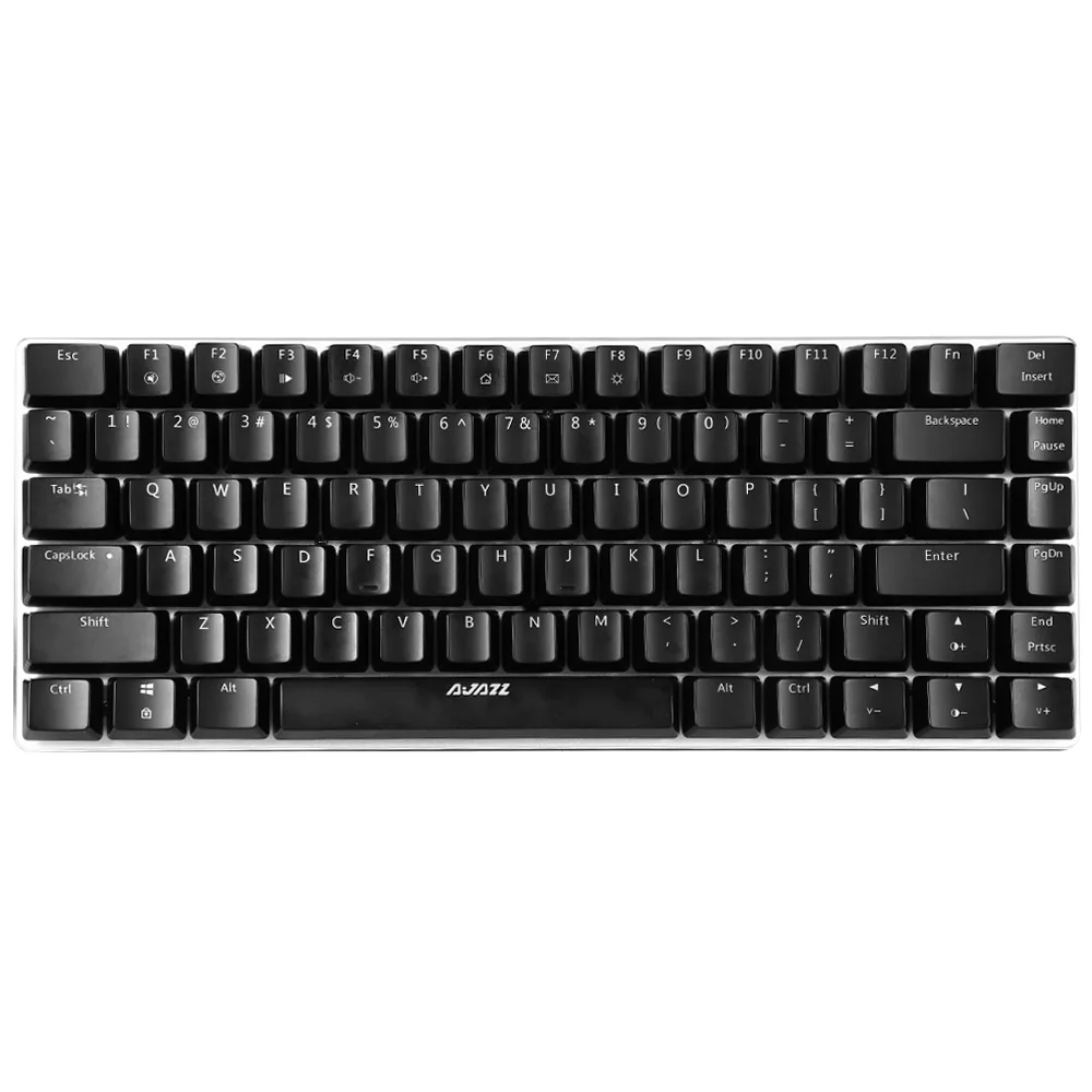 Ajazz AK33 82 клавиши клавиатура с подсветкой USB компьютерная геймера черные синие