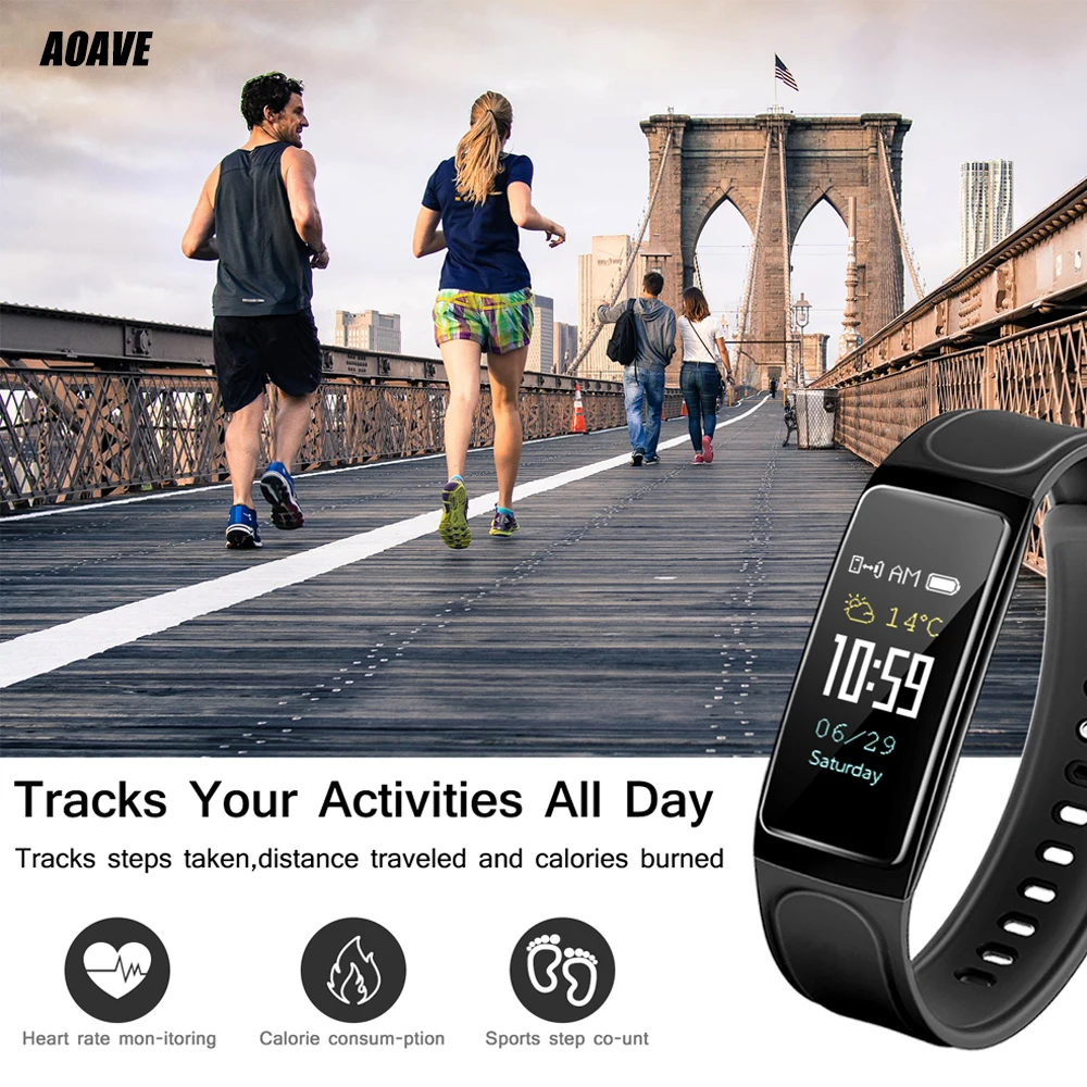 C7s color screen smart bracelet Bluetooth waterproof multi-function sports watch health reminder | Электроника