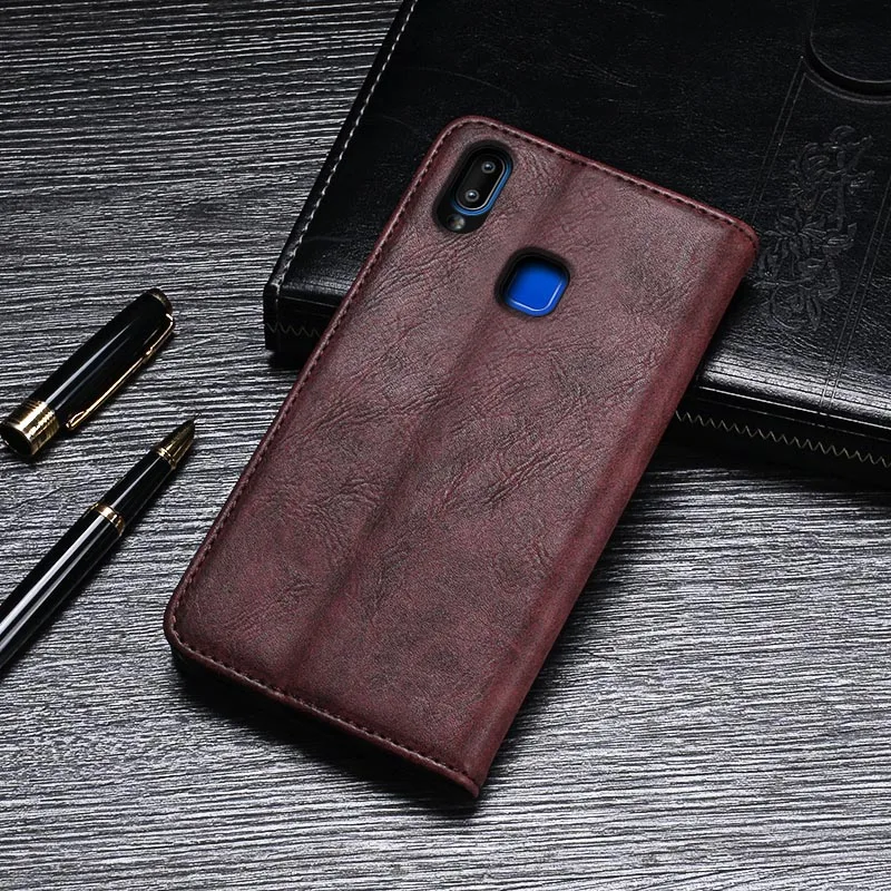ДЛЯ Vivo Y91/Y95 чехол Роскошный Ретро кошелек с заклепками кожаный флип-чехол для телефона для Vivo Y91/Y95 чехол Coque аксессуары