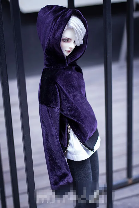 

Крутая бархатная куртка с капюшоном для куклы BJD 1/4 1/3 SD13 SD17 Одежда для куклы CMB153