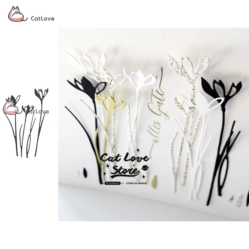 4 шт. трафареты для резки металлических цветов в ветке рукоделия скрапбукинг