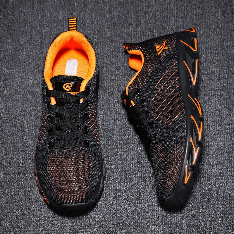 Fires Мужская Спортивная обувь 45 46 47 48 Уличная обувь для бега дышащие кроссовки для мужчин Летняя обувь унисекс бренд zapatillas hombre - Цвет: Оранжевый