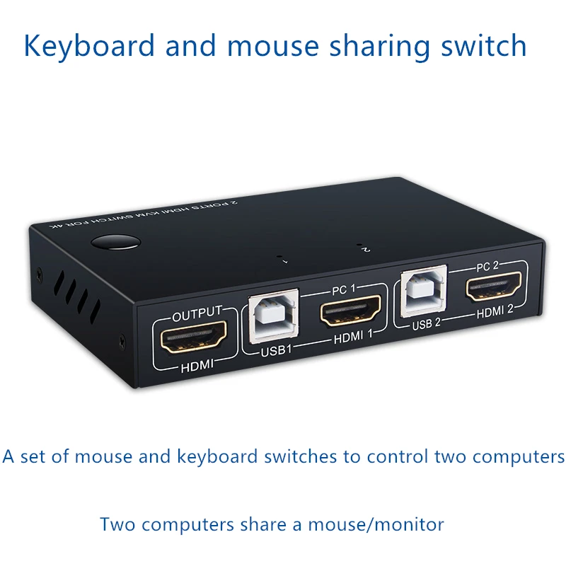 HDMI KVM переключатель 2 порта в 1 выход 4 к 60 Гц портовый hdmi Кабельный коммутатор kvm с