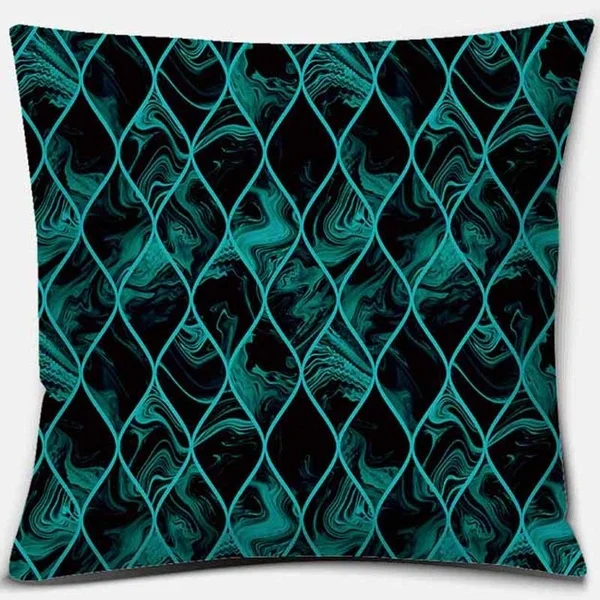 Decorative Pillows Blue Pillow Cover For Living Room Geometric Cushion Cover 45x45cm Bedroom Decor Sofa Funda Cojin Home Decor - Цвет: As Picture