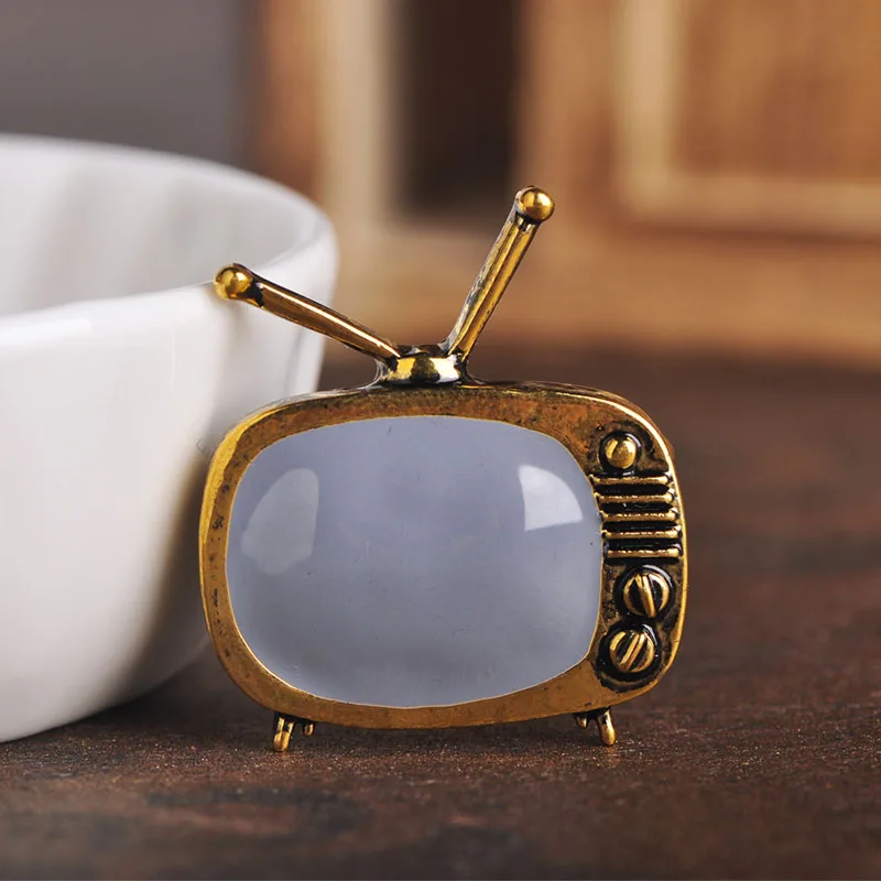 Мужская/Женская Винтажная брошь FUNMOR из сплава в форме кабеля и телевизора с серой