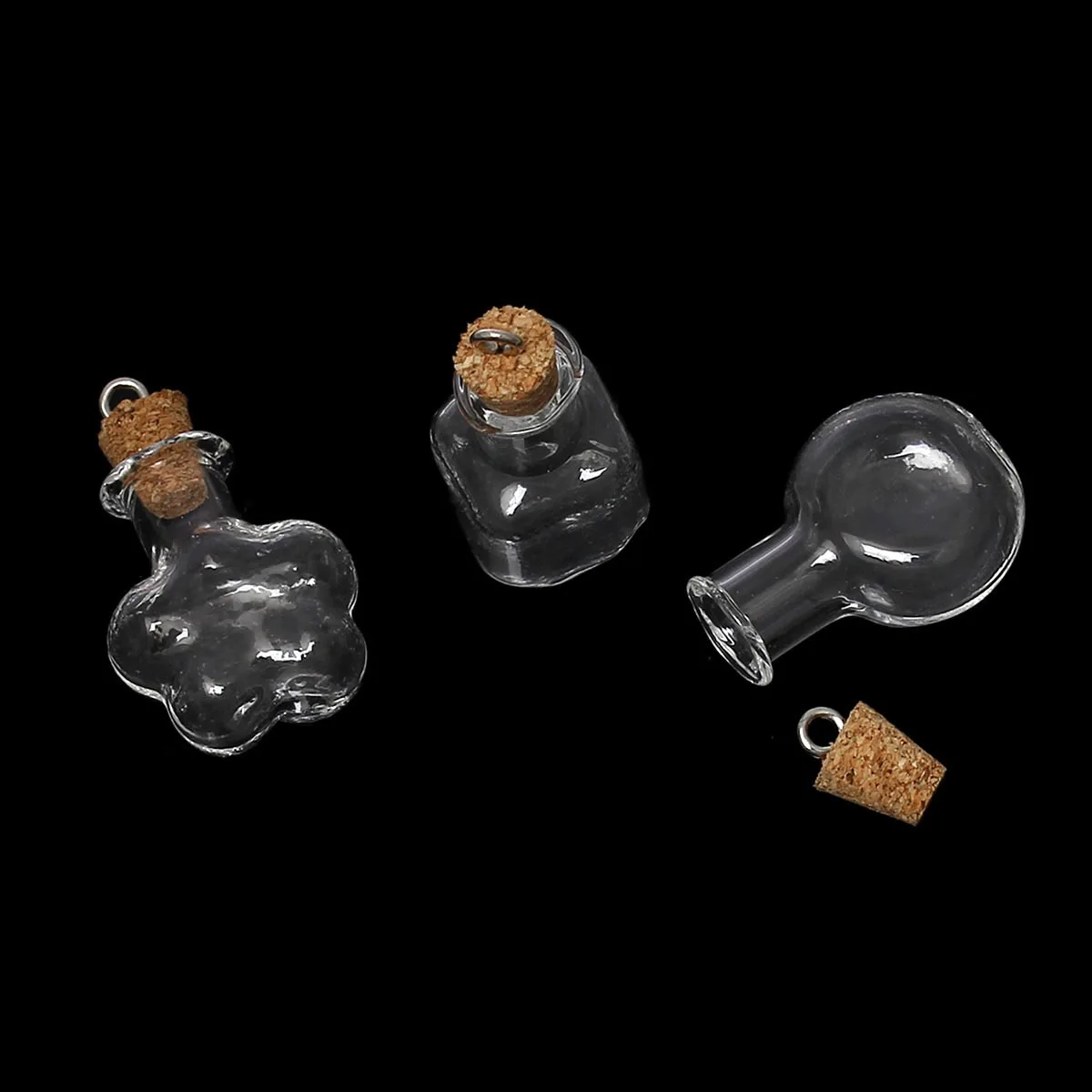 Стеклянные бутылки DoreenBeads контейнеры для хранения пробковые пробки флакон в