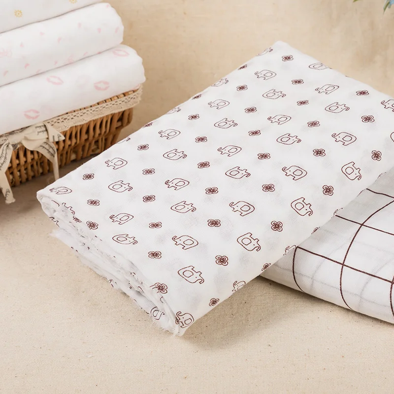 Хлопковая газовая ткань с принтом мягкая тонкая Экологичная детская для детских