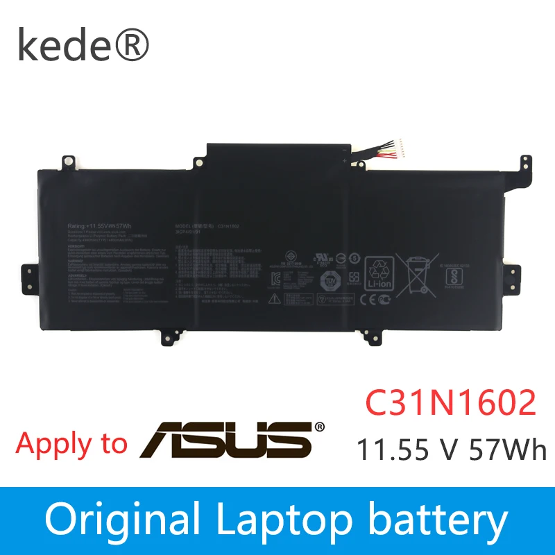 Kede 11,55 в 57wh C31N1602 Аккумулятор для ноутбука ASUS UX330 UX330UA UX330U Серия ноутбуков