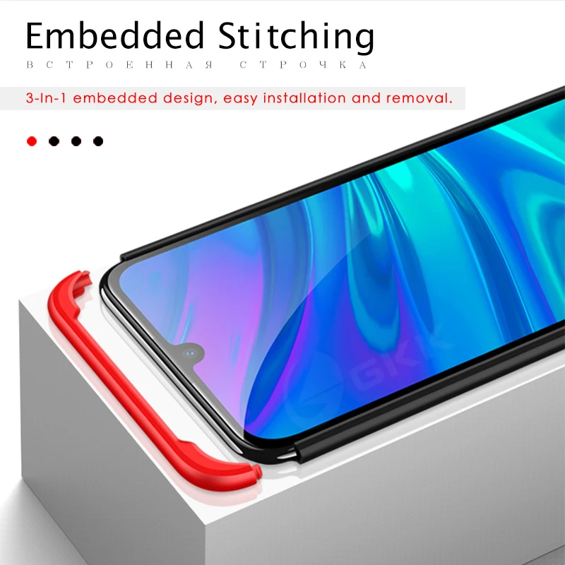 GKK Cases For Huawei Honor 20i Coque 360 Full Protection 3 in 1 Back Cover P smart Plus Y6 Pro 2019 Enjoy 9S 9E Case |