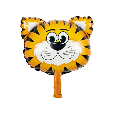 Tiger Lucky 10 шт./партия Мини воздушные шарики в виде животных день рождения Лев Обезьяна Зебра олень корова голова животного воздушный шар фермы очередей поставки игрушки - Цвет: Tiger