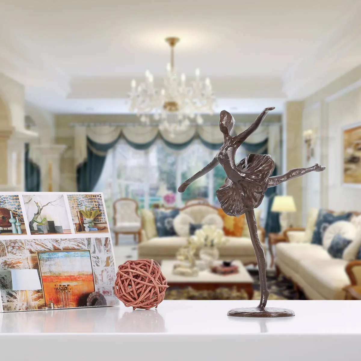 Tooarts мини статуэтки балета Бронзовая статуя искусственный домашний Декор