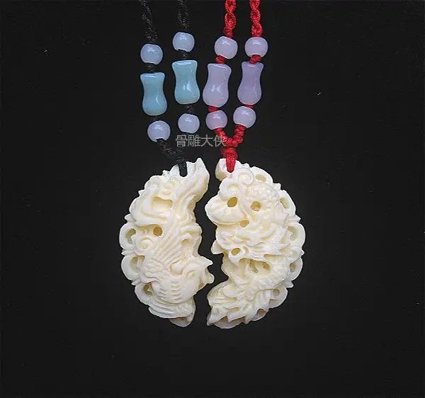 Кулон с резьбой по Яку из яка цвета слоновой кости кулон Лунфэна ожерелье для