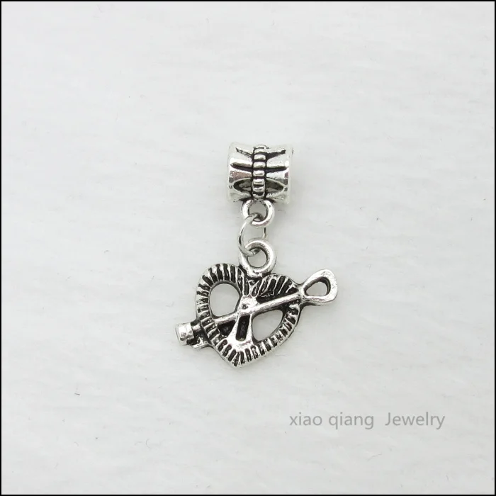 Бесплатная доставка! 25шт. Бусины-образные подвески "Любовь" из тибетского серебра с большим отверстием, подходят для браслетов Pandora и создания украшений своими руками. X067.