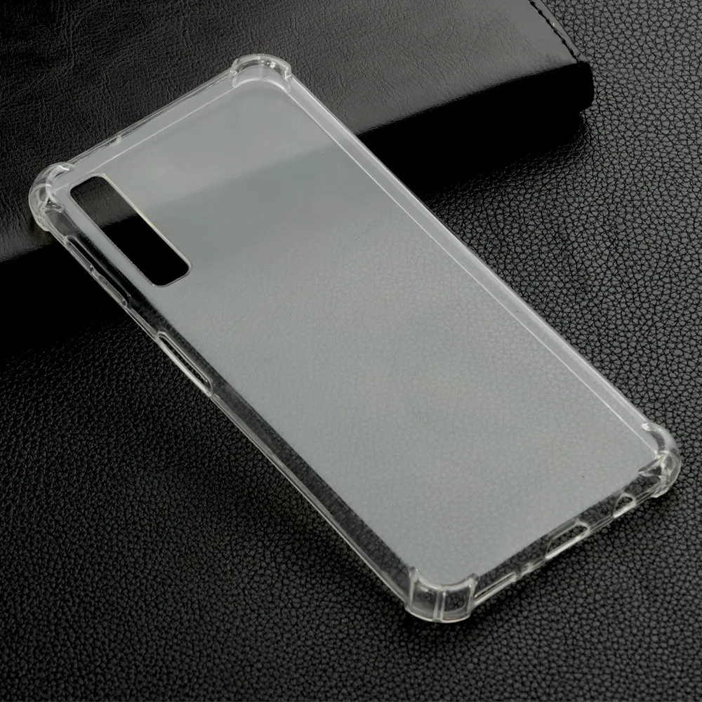 High quality transparent reinforced Anti-falling Soft Silicone phone case For Samsung Galaxy A7 2018 A750 coque funda etui cover |