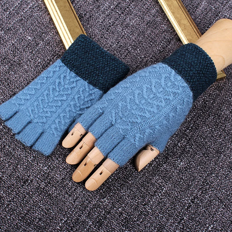 Realby без пальцев Зимние перчатки Для мужчин мягкие теплые варежки Luvas de Inverno Ганц