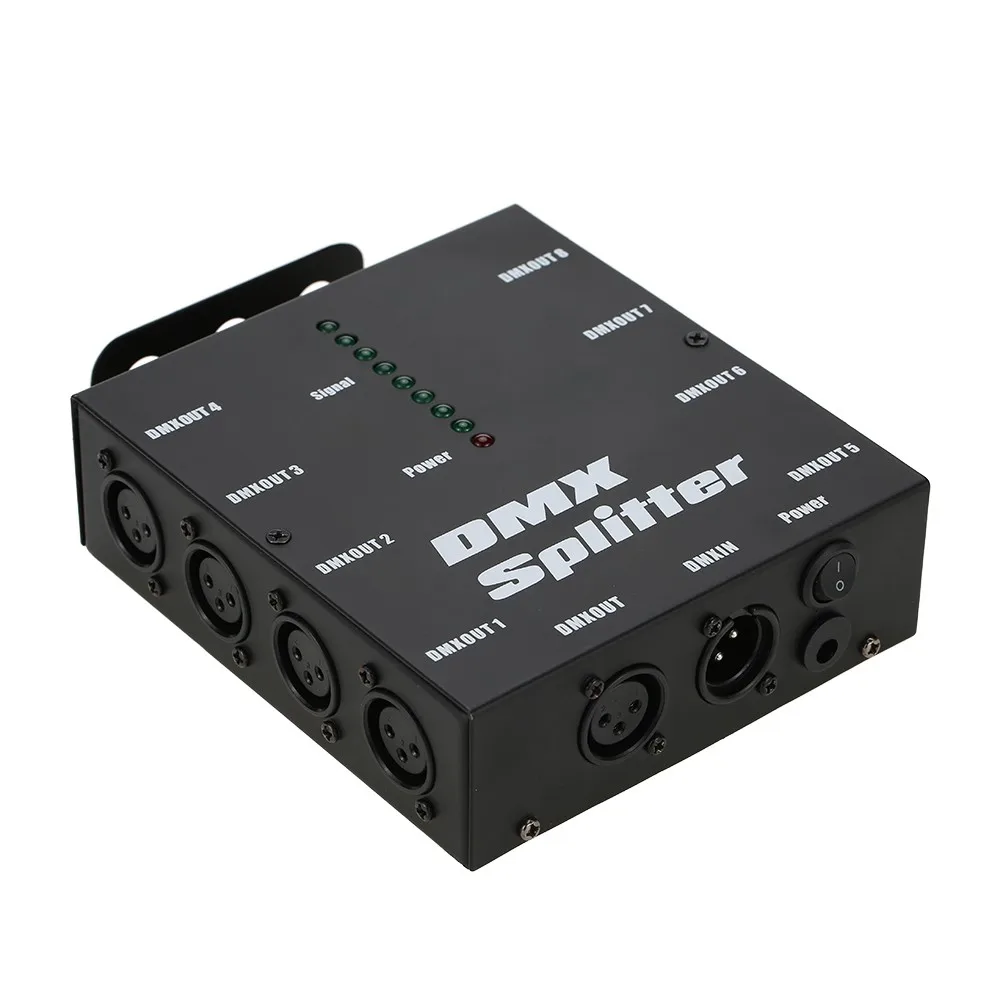 

DMX512 оптический сплиттер, 8-канальный распределительный усилитель для вечерние, диджеев, шоу, клубов, дискотек, ТВ, сцсветильник