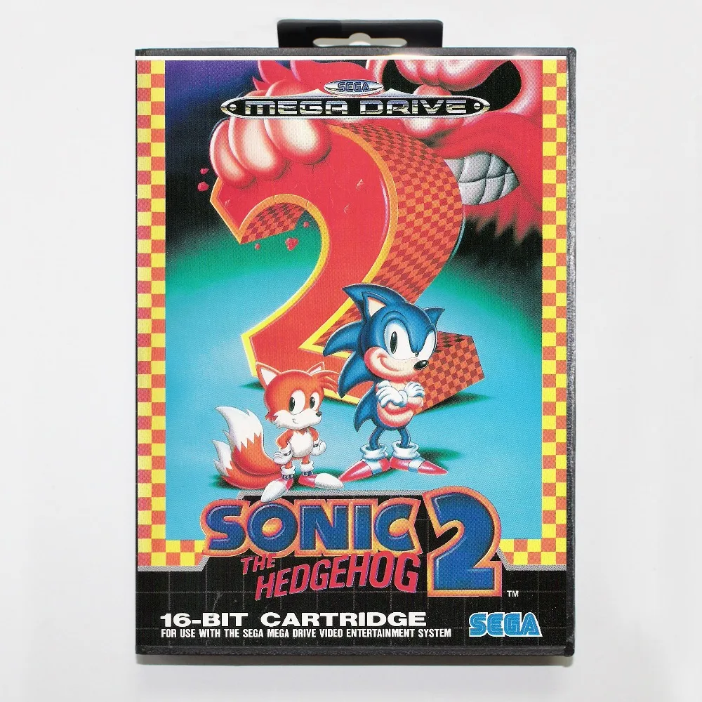 Игровая карта SEGA MD Sonic 2 16 бит с розничной коробкой для Sega Mega Drive Genesis | Электроника