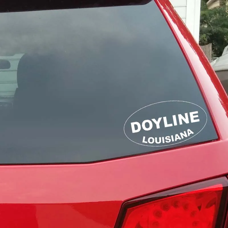 

YJZT 13.2CM*6.9CM DOYLINE LOUISIANA Oval Car Sticker Funny Vinyl Decal Black Silver C10-01461