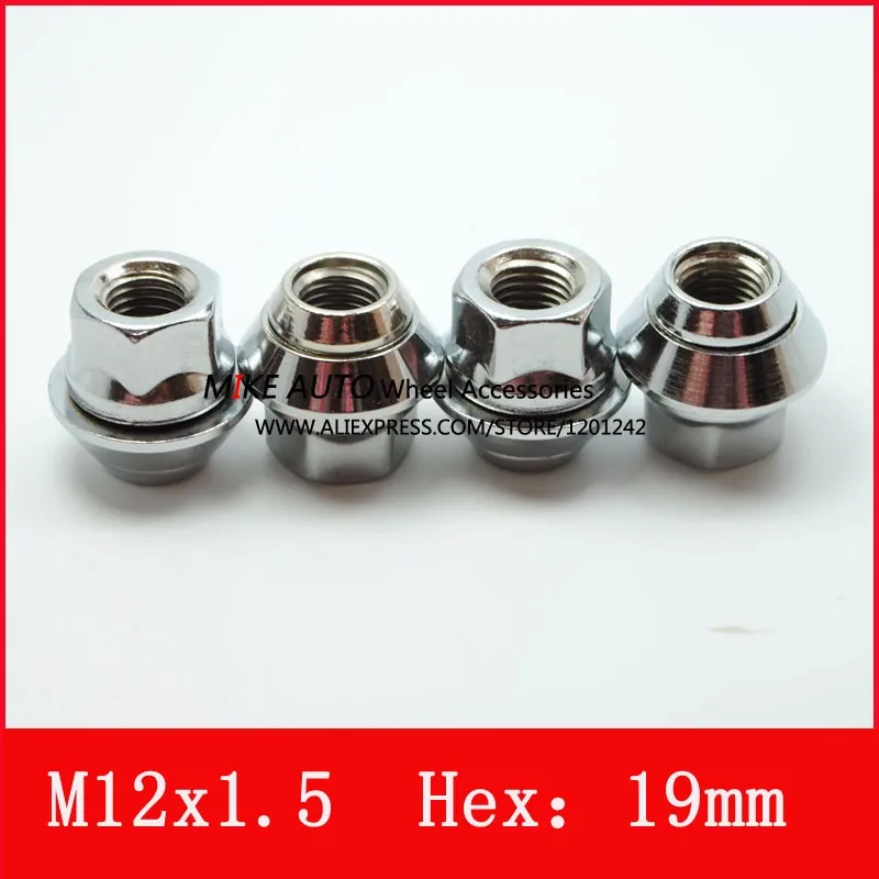 16 шт. открытые гайки для наконечников колес M12x1.5 PCD HEX19(3/ 4 &quot) FORD Mondeo Focus|lug nuts|wheel lug