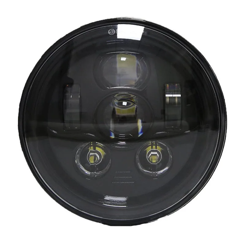 7 inch Round Projector Headlight Black Chrome 45W High Low Beam for Jeep Wrangler JK TJ Offroad 4x4 Lada Niva E091 | Автомобили и