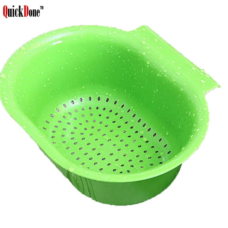 

Кухонный Дуршлаг QuickDone для мытья риса, овощей, фруктов, сливная корзина для мытья, водный канал, органайзер для раковины CKC1121