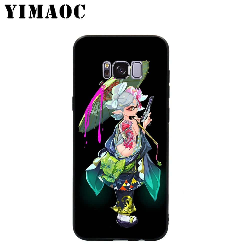 YIMAOC Team Marie Splatoon 2 Soft Case for Samsung Galaxy S10 S10e S9 S8 A6 Plus S7 S6 Edge A7 A5 A3 J6 Note 9 8 |