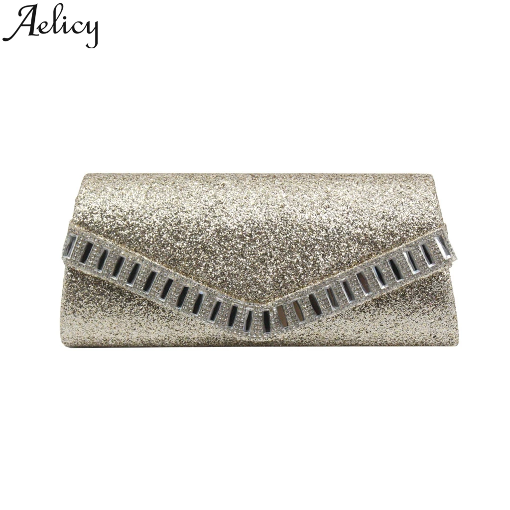 Женская сумка клатч Aelicy вечерняя сумочка с цепочкой и бриллиантами дизайнерский